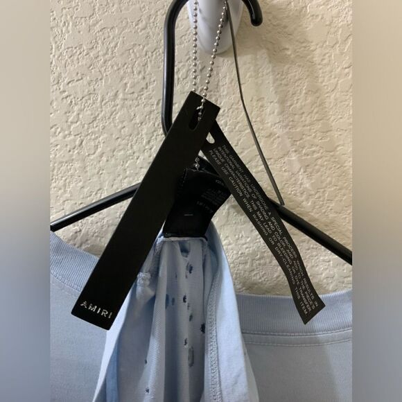 NWT Mens Authentic AMIRI Washed Distressed 
 Shotgun cotton T-shirt size XL - Picture 8 of 9